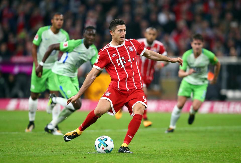  Robert Lewandowski gave Bayern the lead from the spot