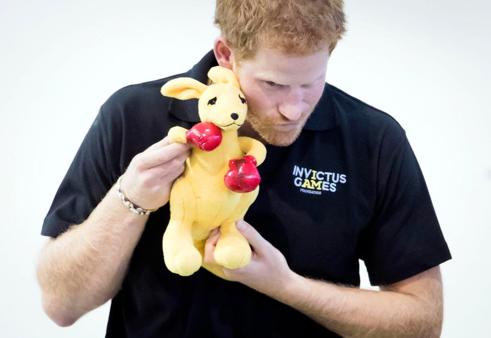  Prince Harry joked around with the Aussie mascot