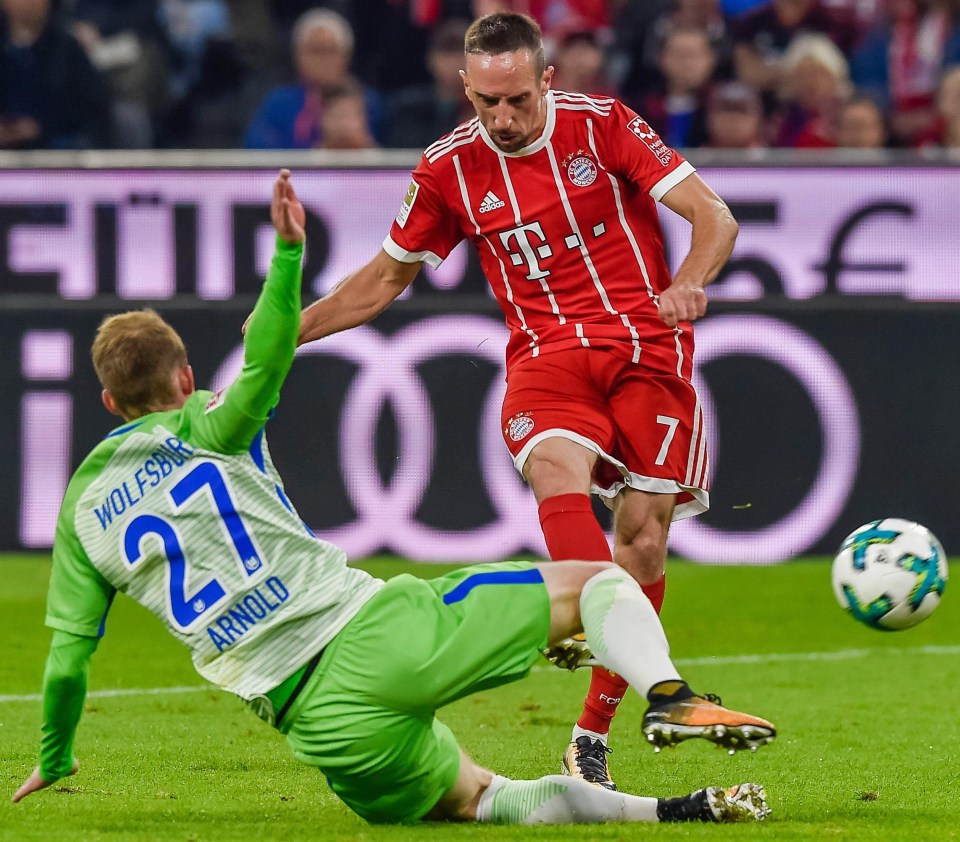 Ribery went on to win the Bundesliga seven times with Bayern Munich