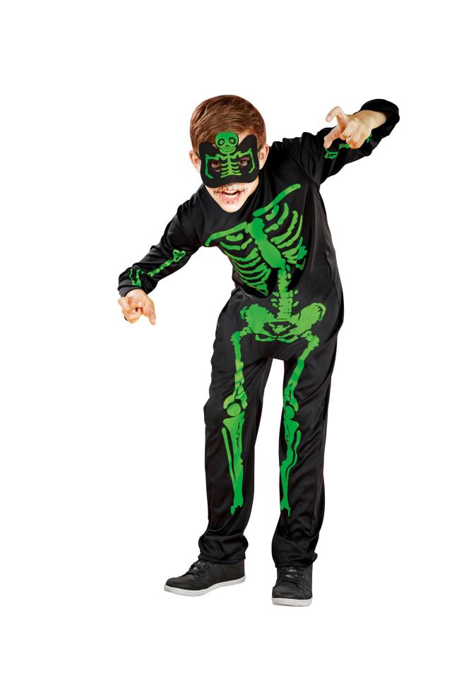  A glow in the dark skeleton outfit at the slimmed down price of £4.99