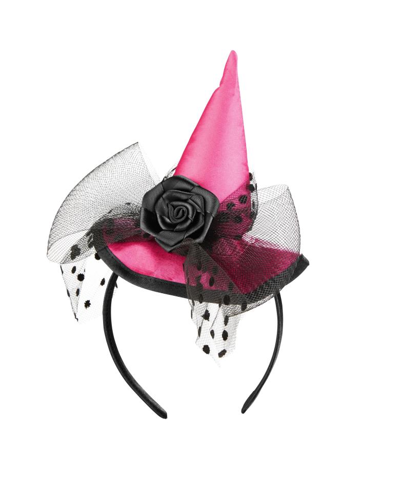  Adding a touch of pink to the witch outfit with a £2.99 hat