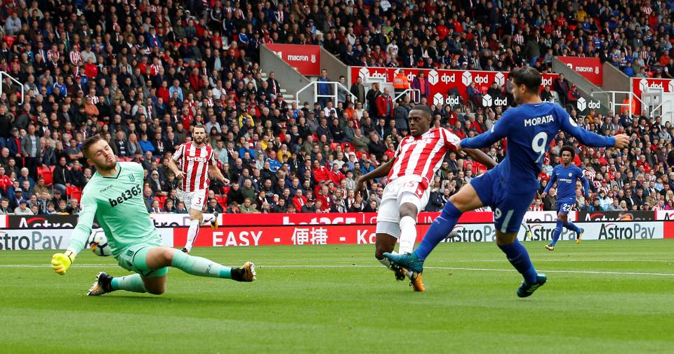 Alvaro Morata got Chelsea off to the perfect start in the second minute