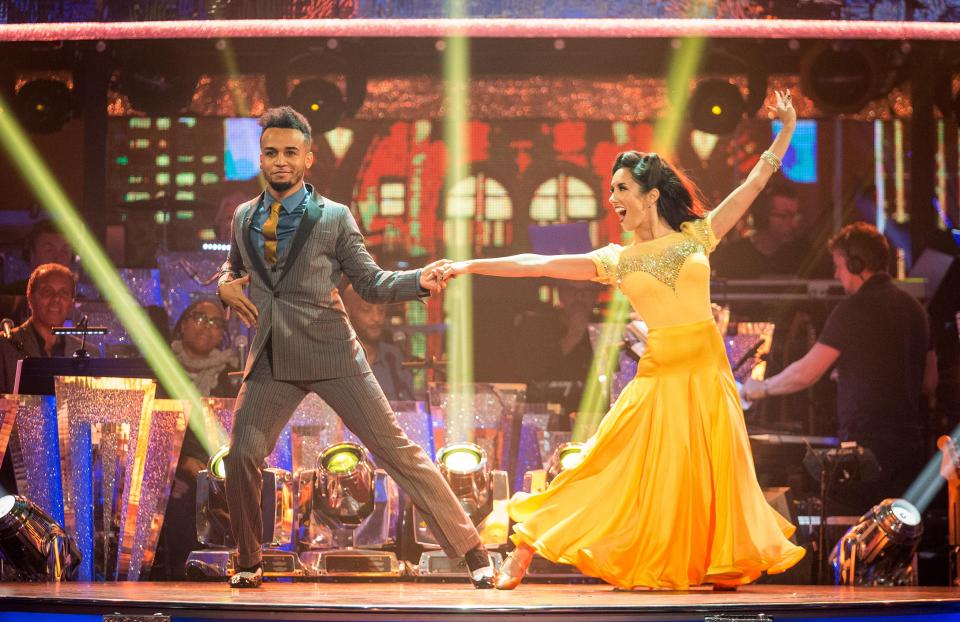 Aston Merrygold, who came second to Alexandra in the 2008 X Factor with fellow JLS members, danced alongside Janette Manrara on the show 