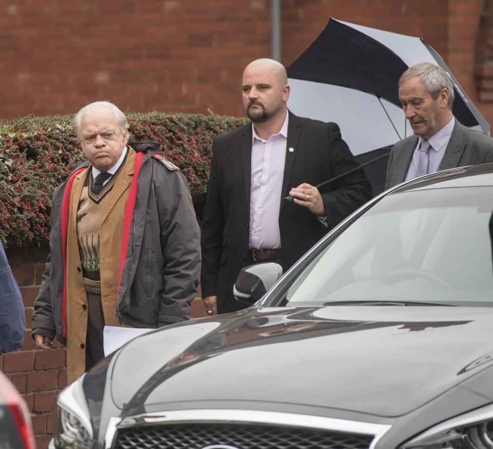  David Jason was seen looking tired and stressed as he arrived on set with two security guards