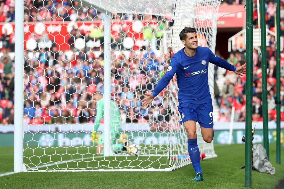 Alvaro Morata scored a stunning hat-trick on the day away to Stoke