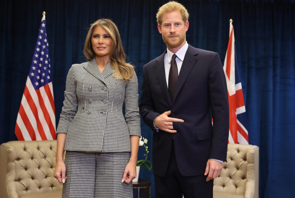  Melania meets with Prince Harry prior to attending the opening ceremony of the Invictus Games