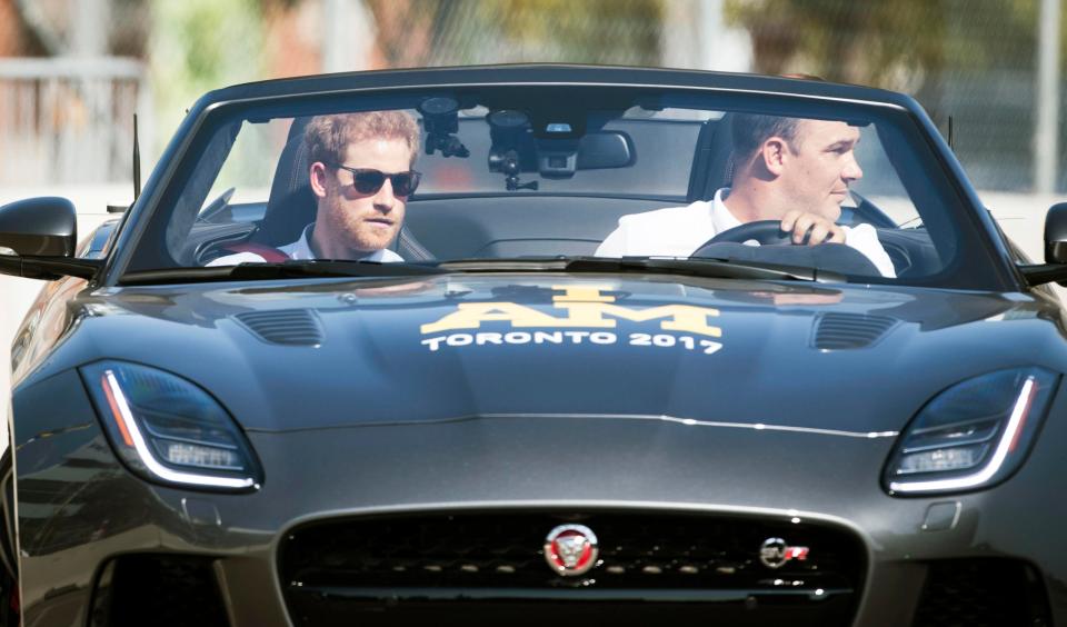  The prince also got a spin in a Jaguar