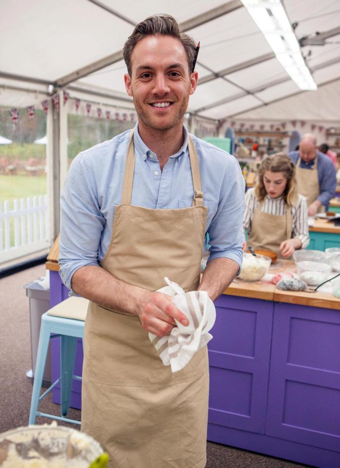 Handsome Tom Hetherington was booted off the Great British Bake Off last week 