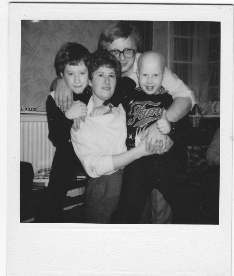  Lucas with brother, mum and dad