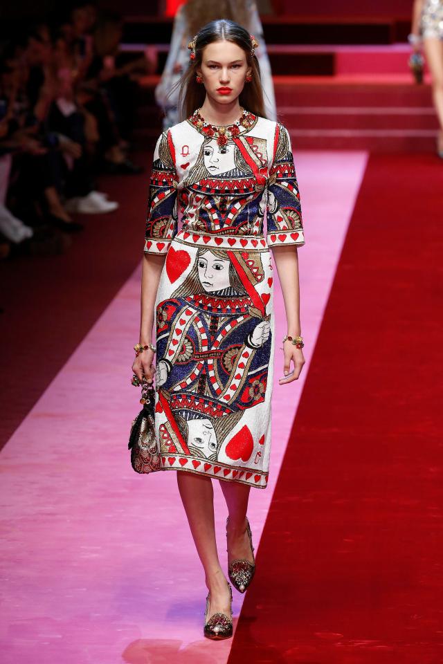  The show was Queen Of Hearts inspired - meaning many of the models wore clothing with playing card patterns