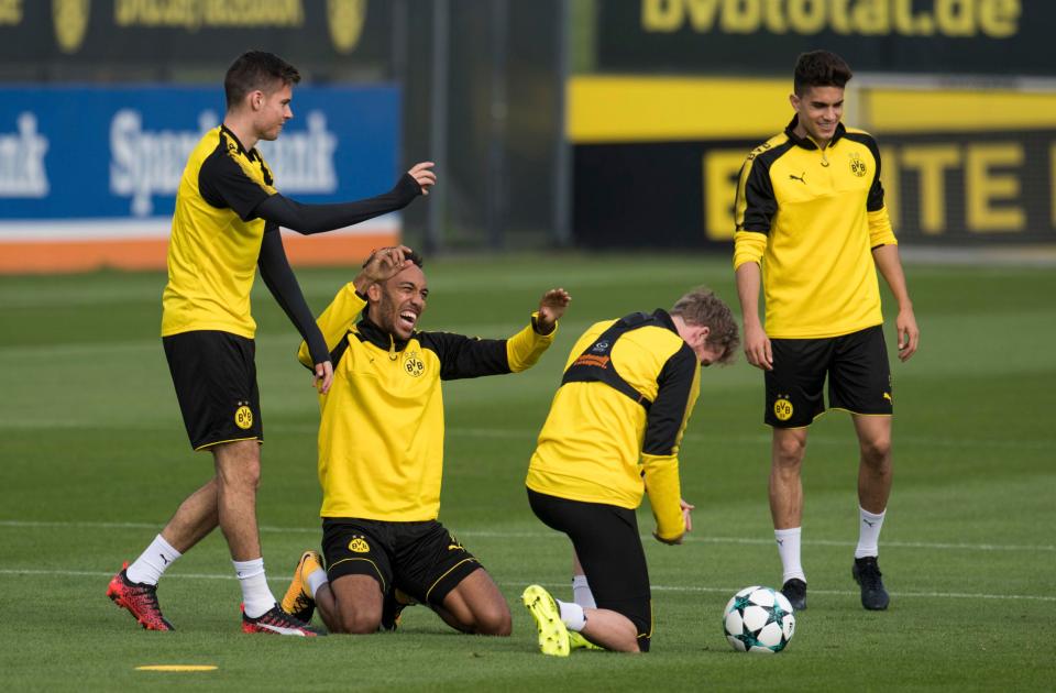  Dortmund looked in a relaxed mood as they prepared to host Real Madrid