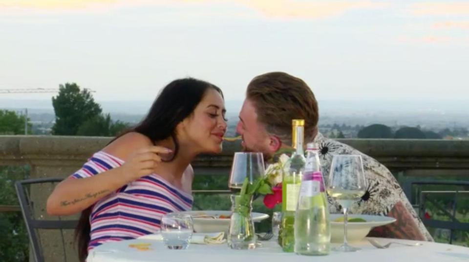  Geordie Shore's Marnie Simpson and Aaron Chalmers on a romantic date in Italy