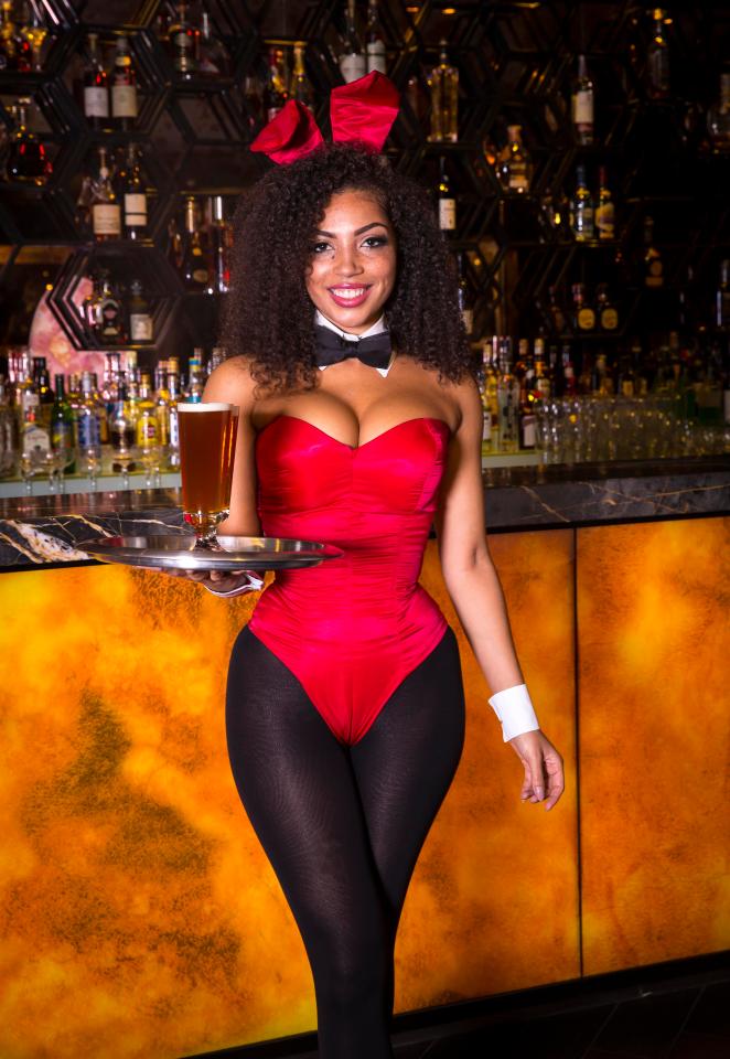  A Playboy Bunny at Hef's London club, in Mayfair