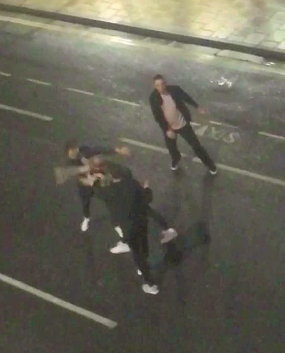 The moment Ben Stokes threw a punch at a fellow reveller outside a Bristol nightclub