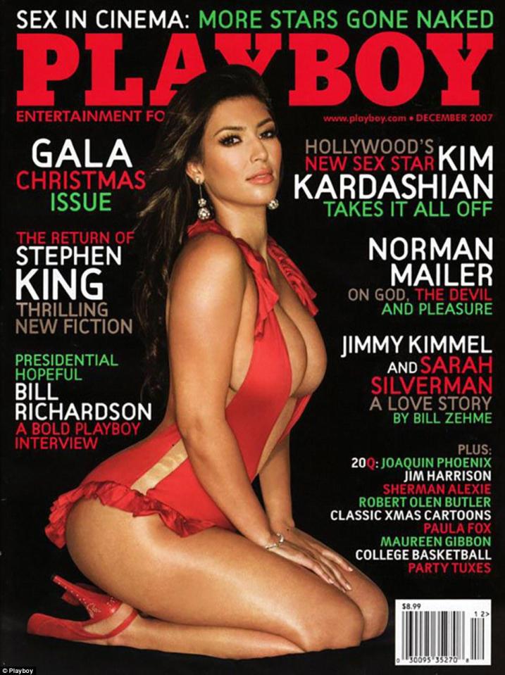  Kim Kardashian graced the cover of Hugh Hefner's famous magazine on 2007