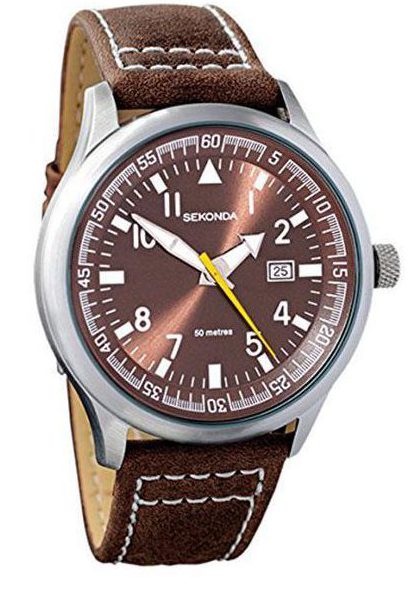 Sekonda Gents Brown Dial Date Strap WE Watch 3882 now £14.99 