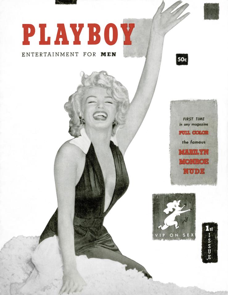 The first ever edition of Playboy featured American actress and model Marilyn Monroe 