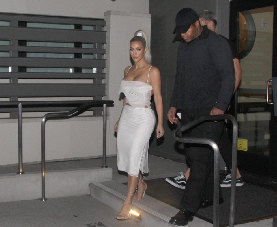  Kim emerged from the posh Bel Air restaurant after dinner