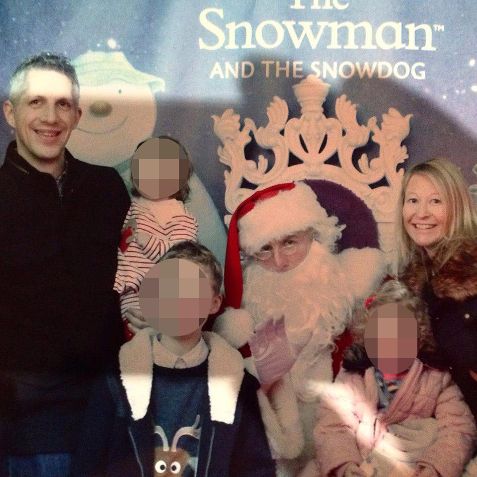  Leanne, 39, in a family picture put on social media last Christmas