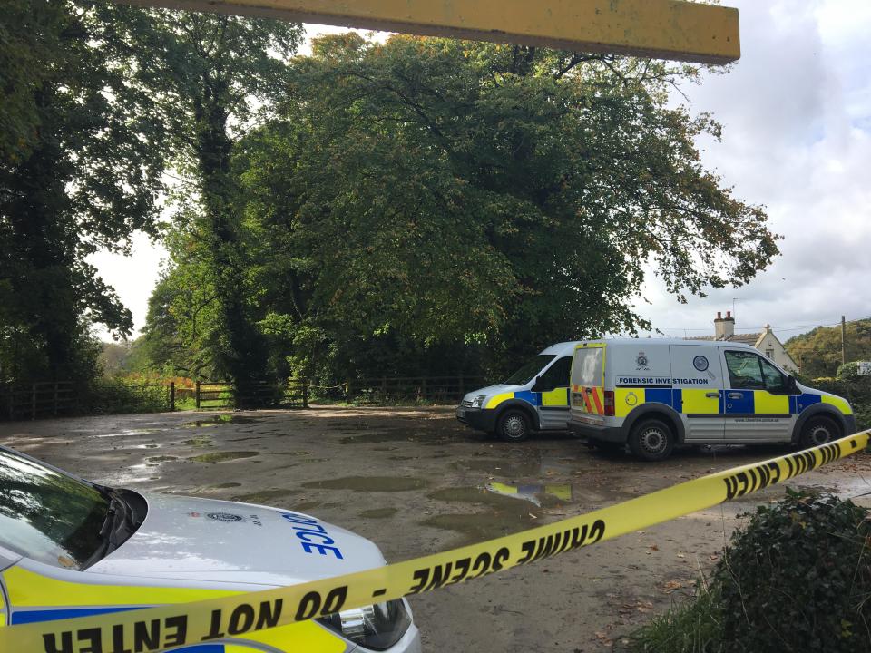  Police cordoned off the area around Poynton Park on Friday