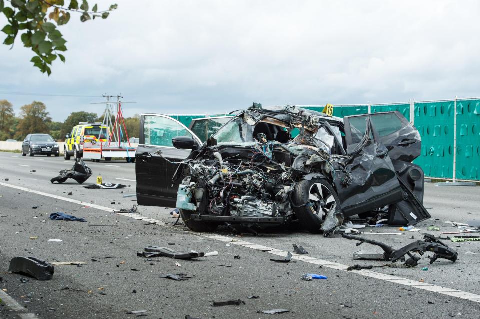  A horror smash on the M4 saw two people seriously injured