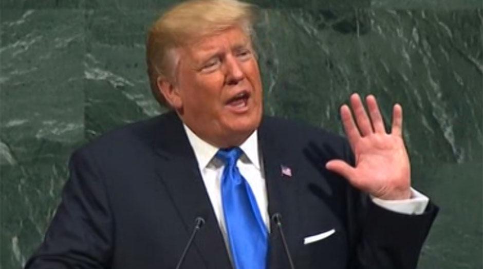  Donald Trump urged the UN states to work together to isolate Kim Jong-un