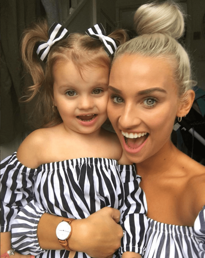  A TO ZEBRA . . . Avaya and her mum in a stripy selfie