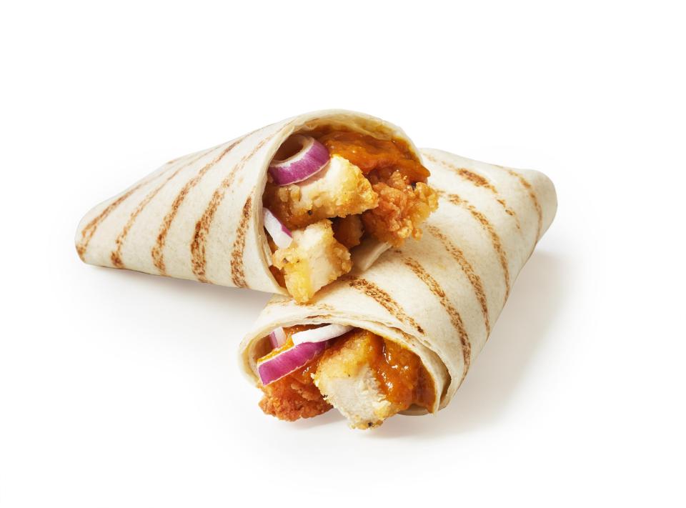  The new southern fried chicken katsu wrap costs £3 and have 394 calories