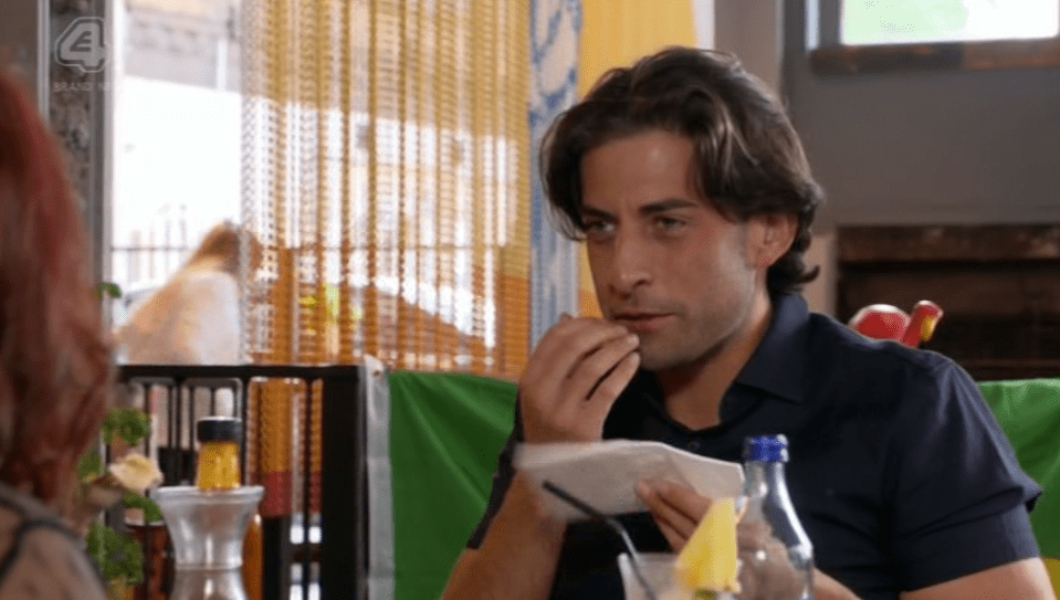  James Argent slobbered over his dinner in a very awkward night out on Celebs Go Dating