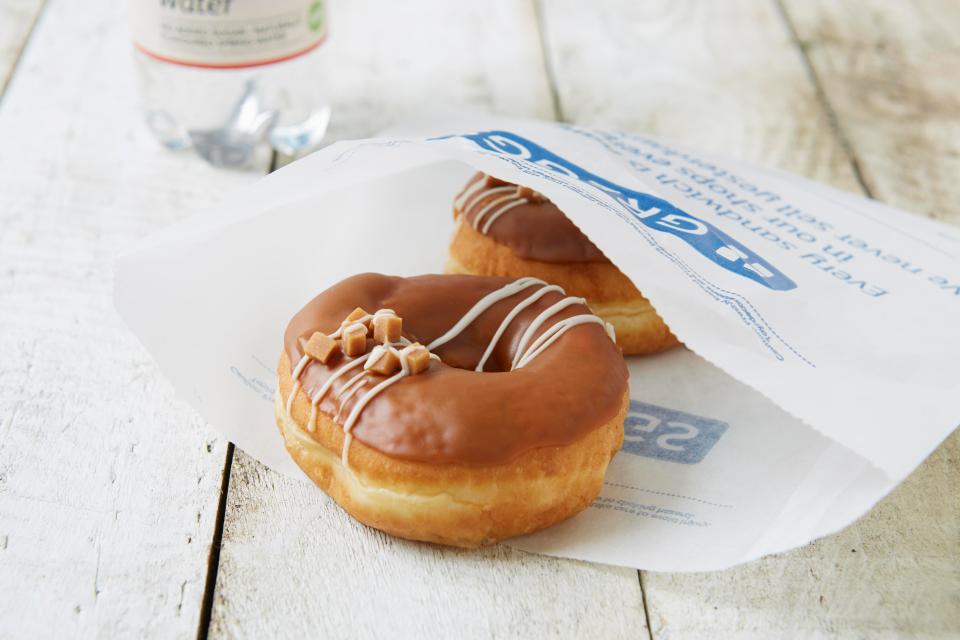  The toffee apple flavoured doughnut is included in the drink and a sweet deal