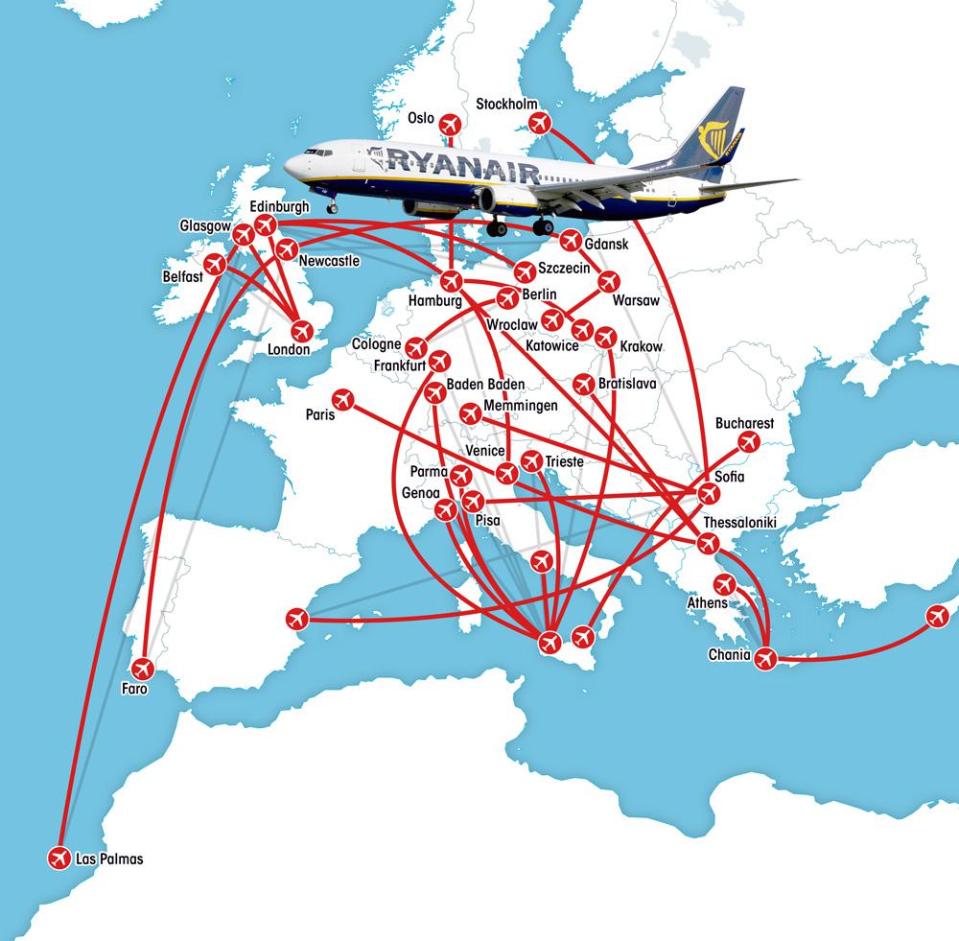  34 flight routes across Europe have been completed scrapped between November and March 2018, and they have also cancelled a series of other individual flights on different routes