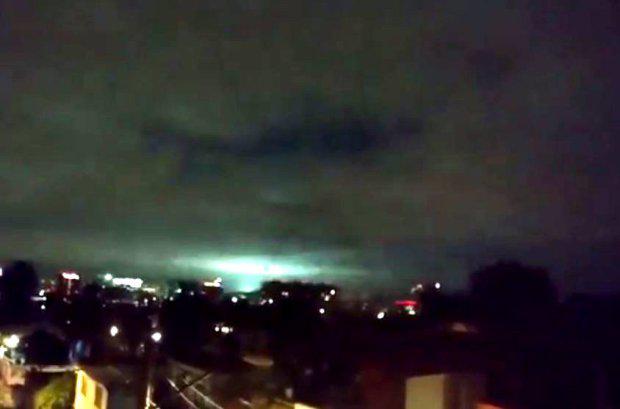  The eerie lights sparked fears of an alien invasion