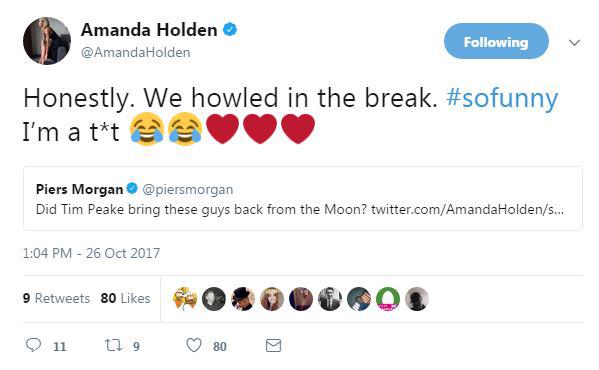  Amanda tweeted that she felt silly for asking the question