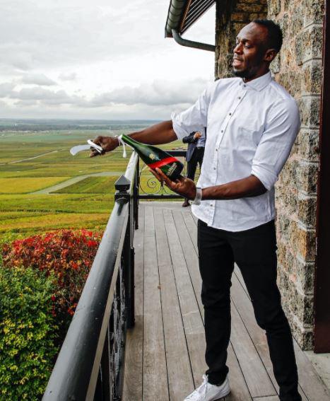  Usain Bolt had been pictured in France hours before being spotted at a KFC in Bristol