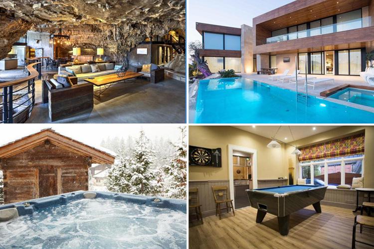 These perfect man caves are full of pool tables, pinball machines and hot tubs 