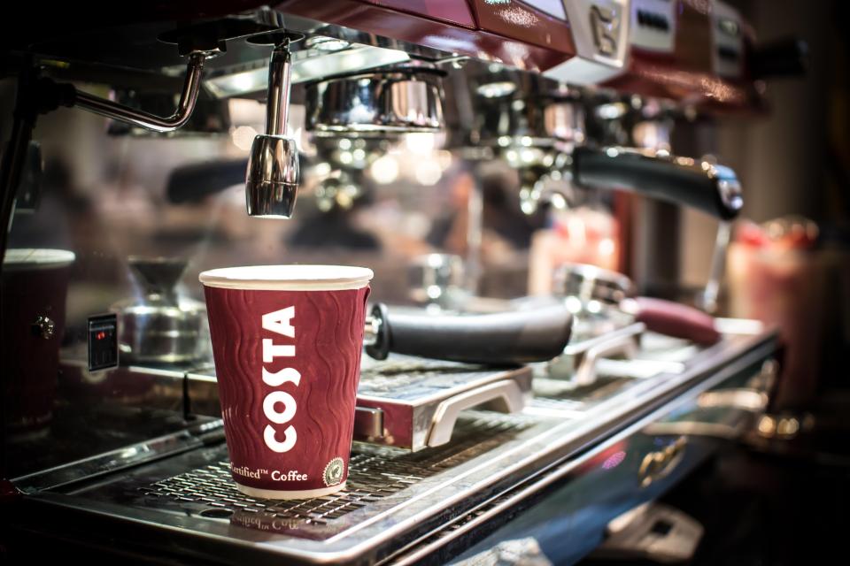  Costa is handing out free coffee for the whole day today