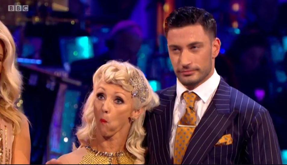  Debbie McGee was marked down for breaking the 10 second rule