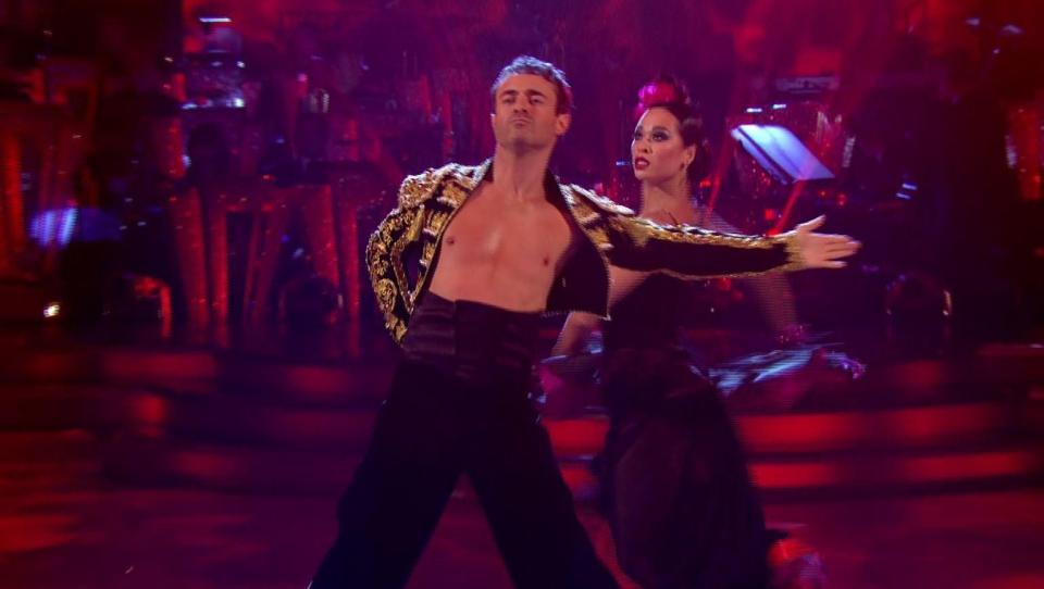  Holby City's Joe McFadden scored his first 10 for his impressive Paso Doble