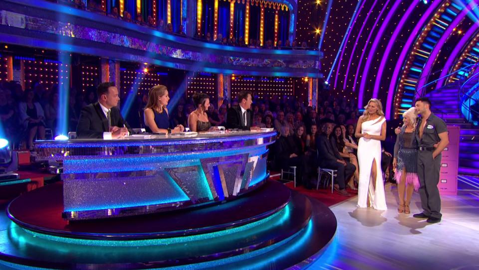  The judges - apart from Bruno Tonioli - had a lukewarm response to Debbie's dance