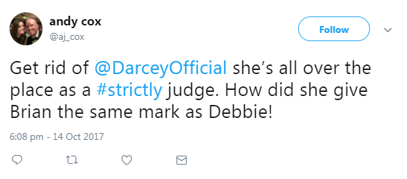  One viewer demanded Darcey quit as a judge