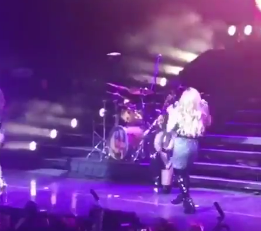  The incident happened on a stage in Brazil