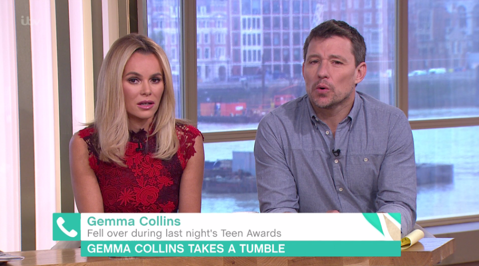  Amanda Holden and Ben Shephard were left shocked as Gemma revealed she could have been crushed under the platform