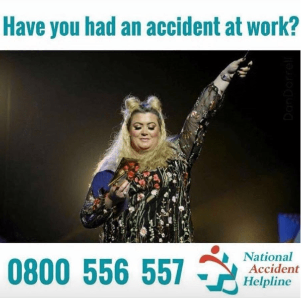  Gemma Collins has laughed off her fall on stage at the BBC Radio 1 Teen Awards by sharing this hilarious meme