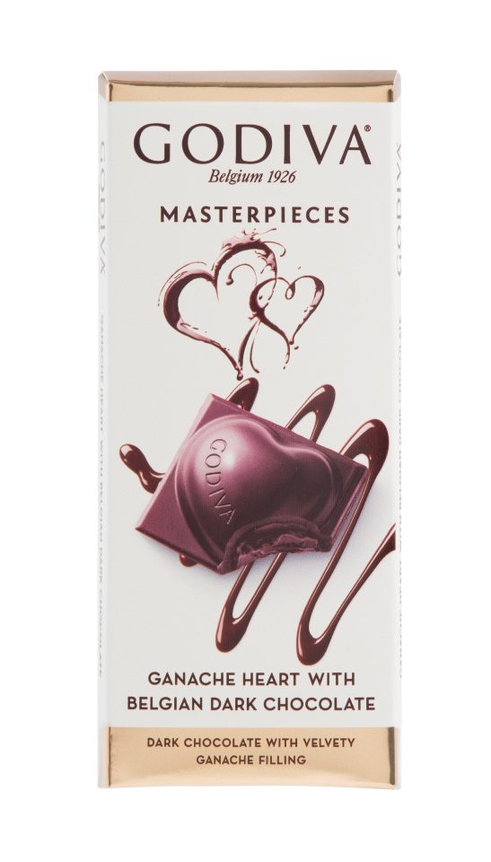  The range includes three chocolate bars from the Godiva Masterpiece Collection