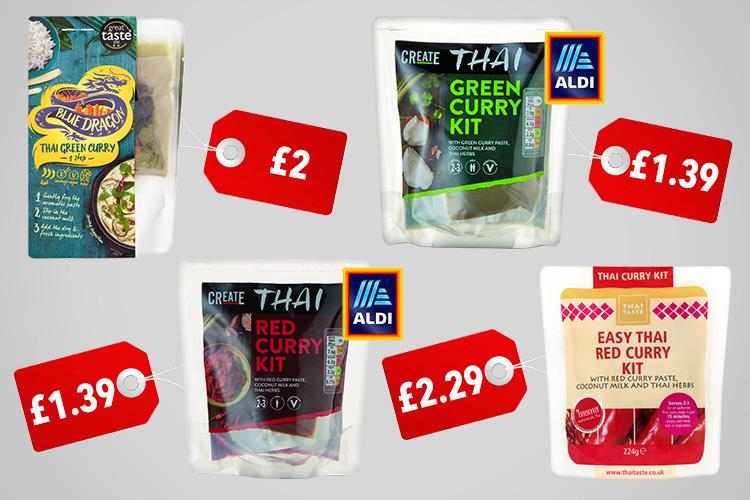  Aldi has compared their new Thai Kits to posher ones on the market