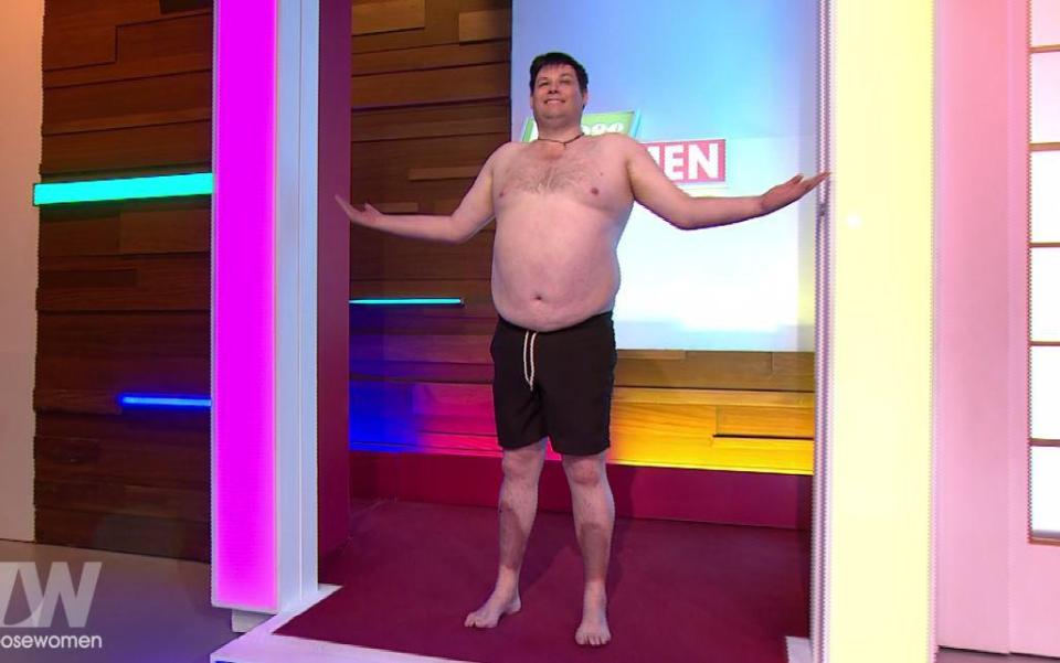 Mark appeared on Loose Women in his boxers to promote body confidence in 2017