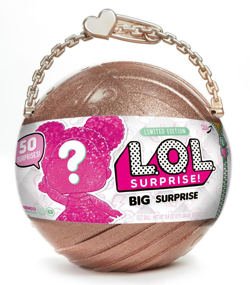  The limited edition toy called Lol Surprise Big Surprise features 50 gifts in each ball