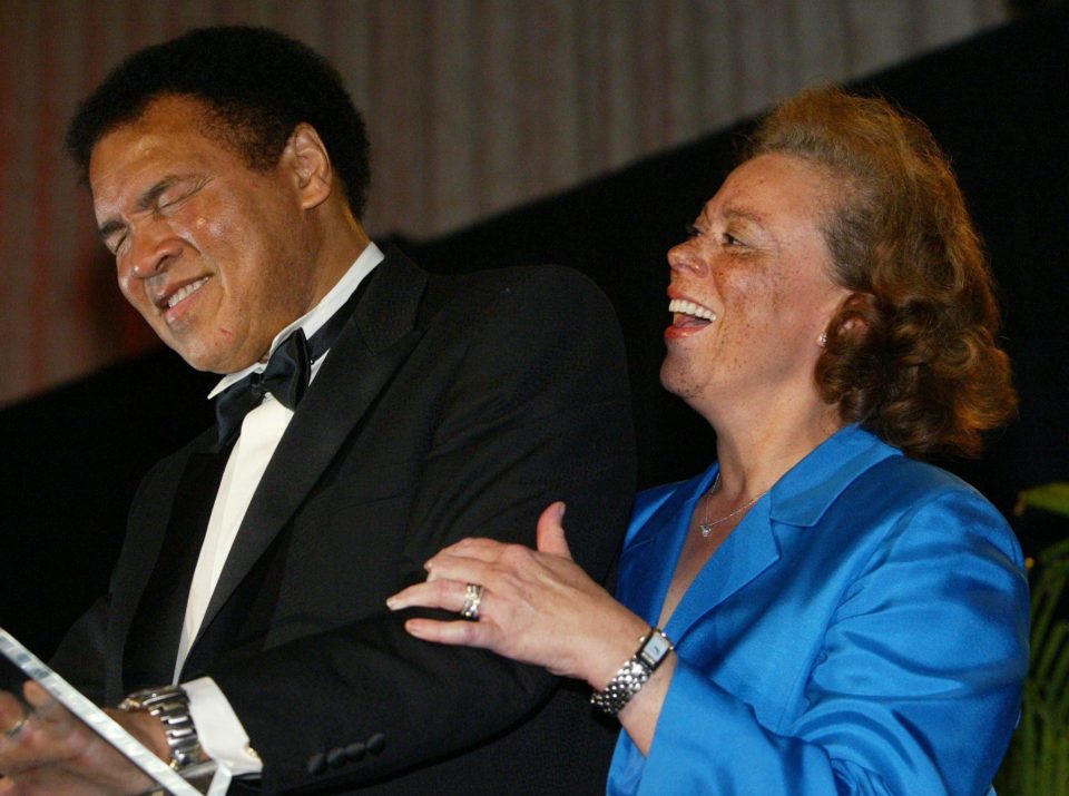 Muhammad Ali with fourth wife Yolanda Williams, who survived him