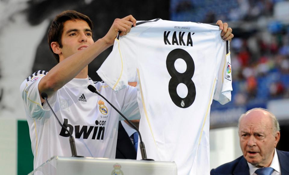  Kak moved to Real Madrid for a then world record fee of £56m in 2009