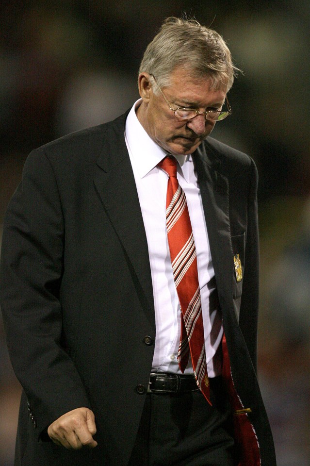 Sir Alex Ferguson was hit in the face by a slice of pizza thrown by Cesc Fabregas